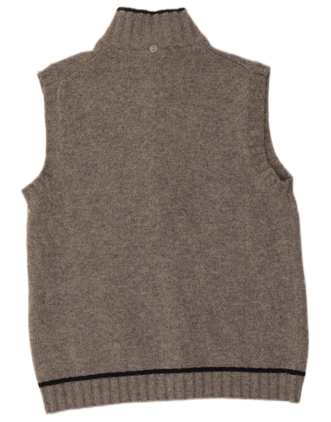 Maglione Cardigan Senza Maniche Uomo Fay IT 50 Lana Merino Grigio Medio