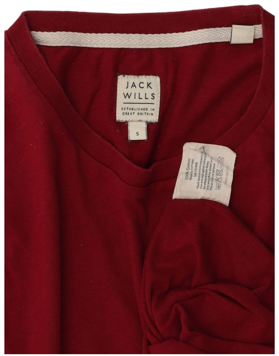 T-shirt grafica da uomo Jack Wills Top piccola in cotone rosso