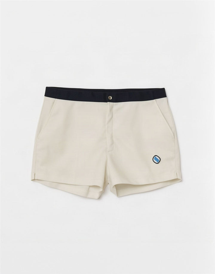 Pantaloncini casual da uomo vintage IT 50 Large W30 Poliestere color block bianco
