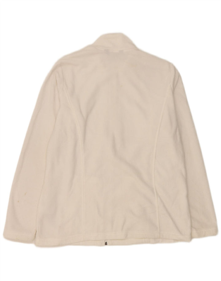 Giacca in pile da donna Marks & Spencer UK 16 grande poliestere bianco