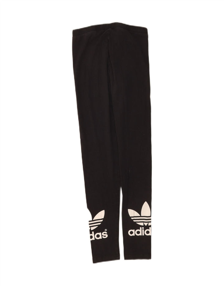 Leggings grafici da donna Adidas UK 8 piccoli neri