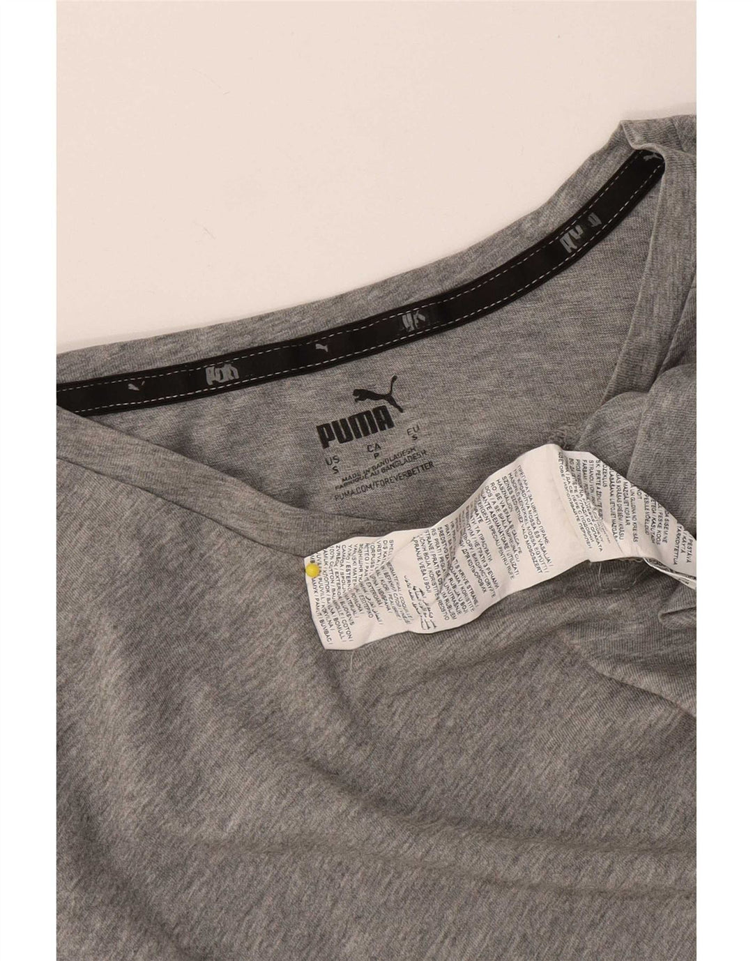 T-shirt da uomo Puma Top Small in cotone grigio