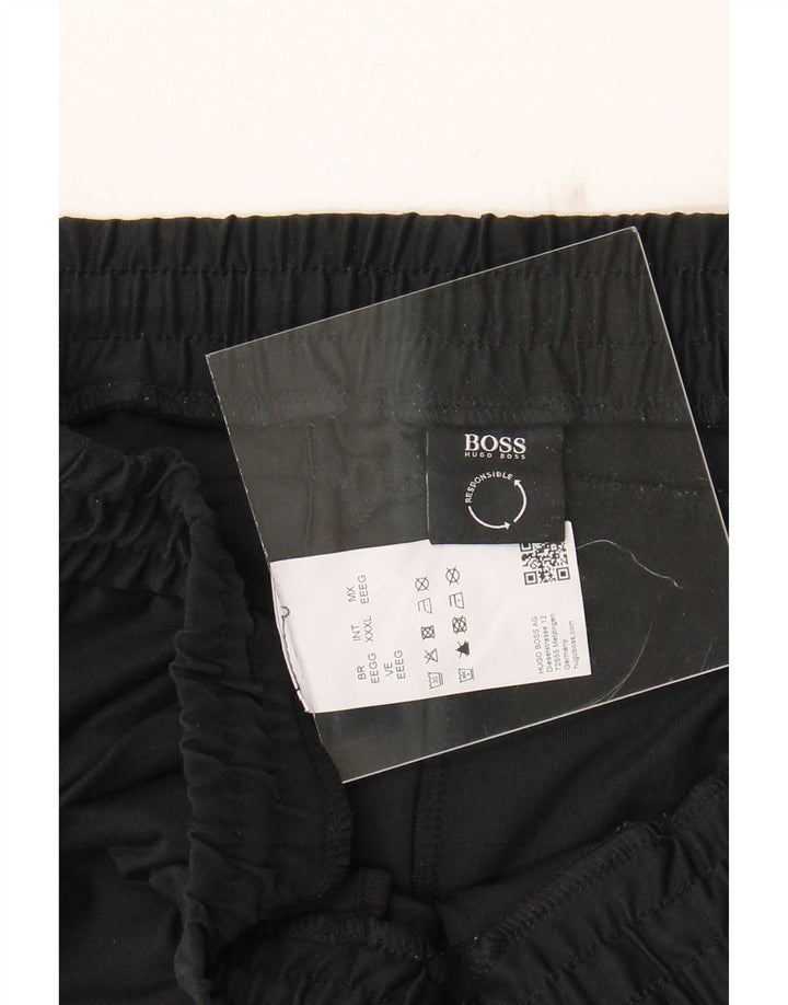 Pantaloncini da bagno grafici da uomo Hugo Boss 3XL poliestere nero