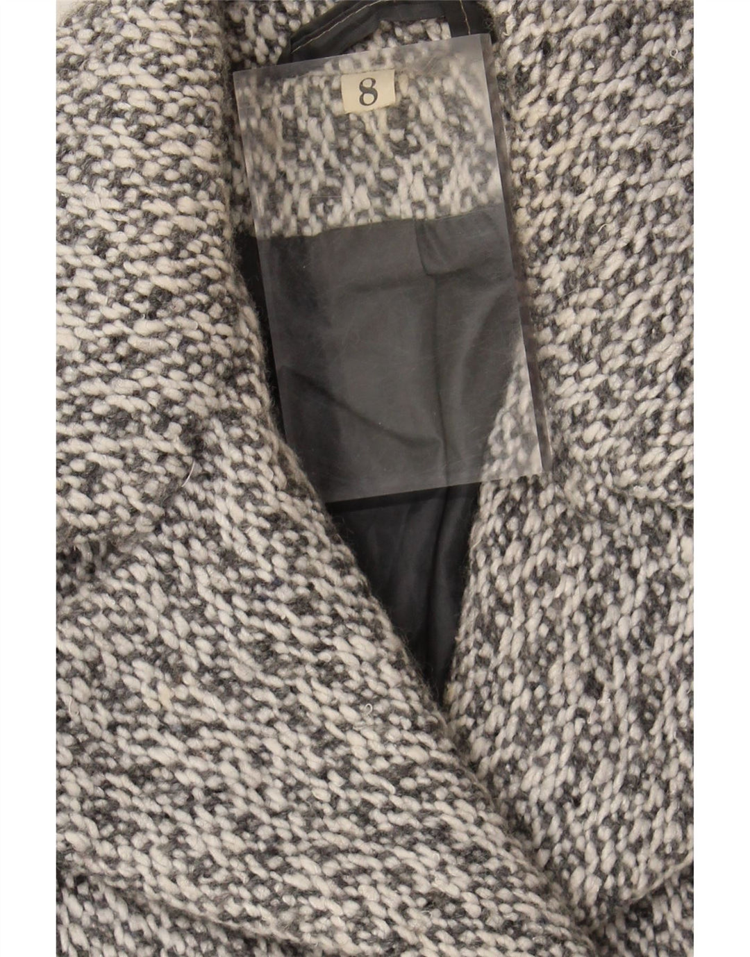 VINTAGE Womens 3 Button Blazer Jacket UK 8 Small  Grey Flecked Wool