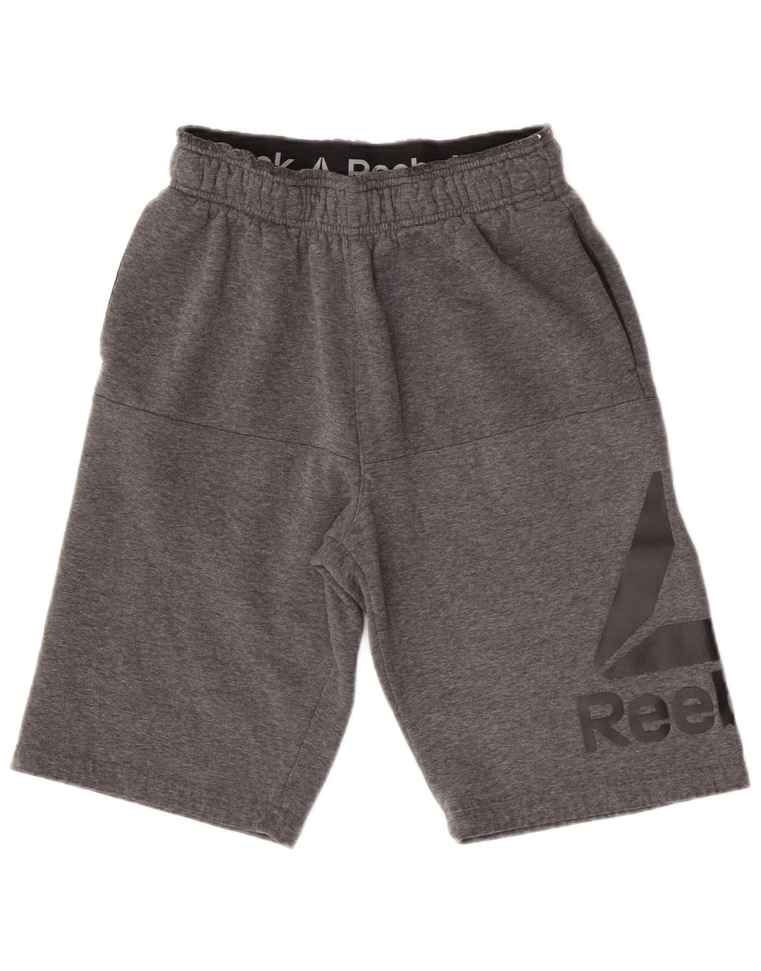 Pantaloncini sportivi Reebok da uomo con grafica piccola in cotone grigio