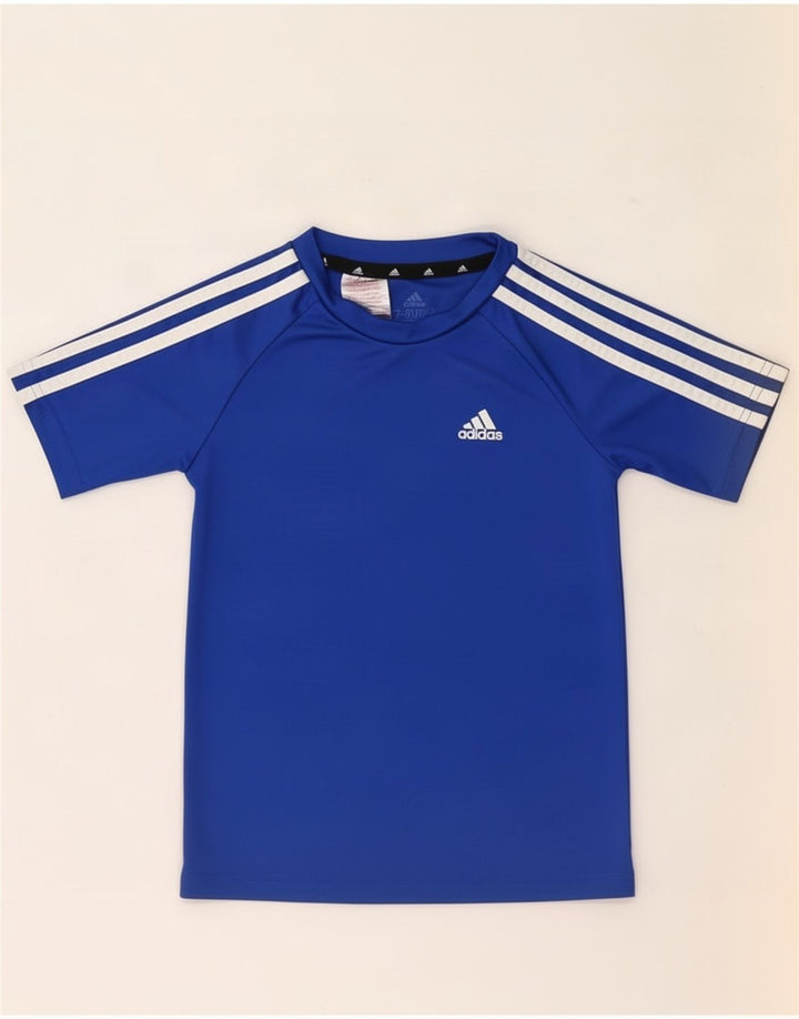 Maglietta Adidas Aeroready da ragazzo, 7-8 anni, in poliestere blu