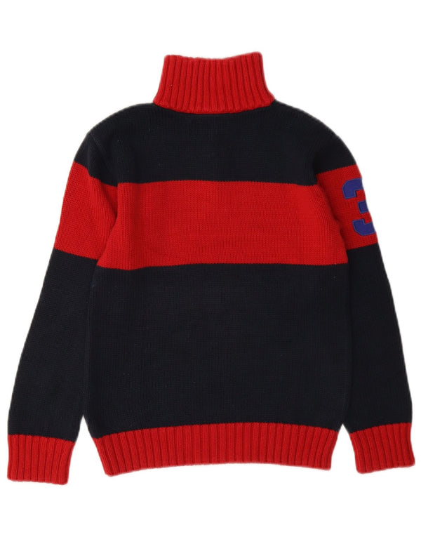 Polo Ralph Lauren maglione maglione con collo con zip per ragazzi 7-8 anni piccolo blu navy