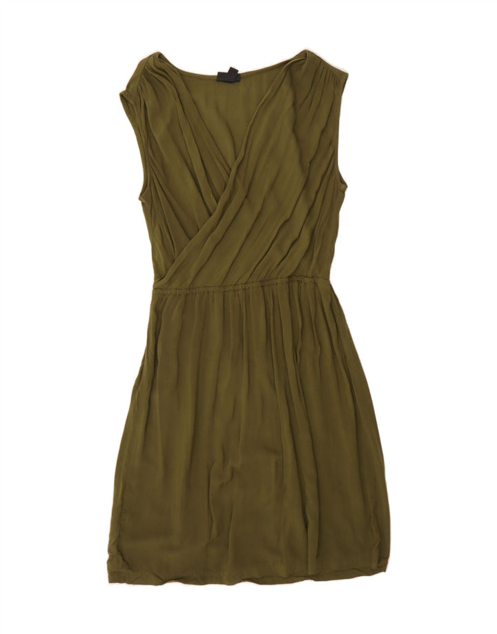 MOSSIMO Womens Sleeveless Sheath Dress UK 6 XS Khaki Vintage Mossimo and Second-Hand Mossimo from Messina Hembry 