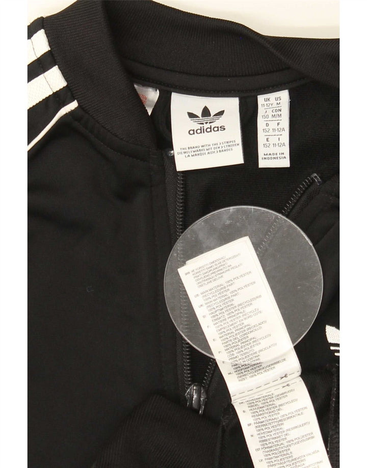 Giacca da tuta da ragazzo Adidas 11-12 anni in poliestere nero