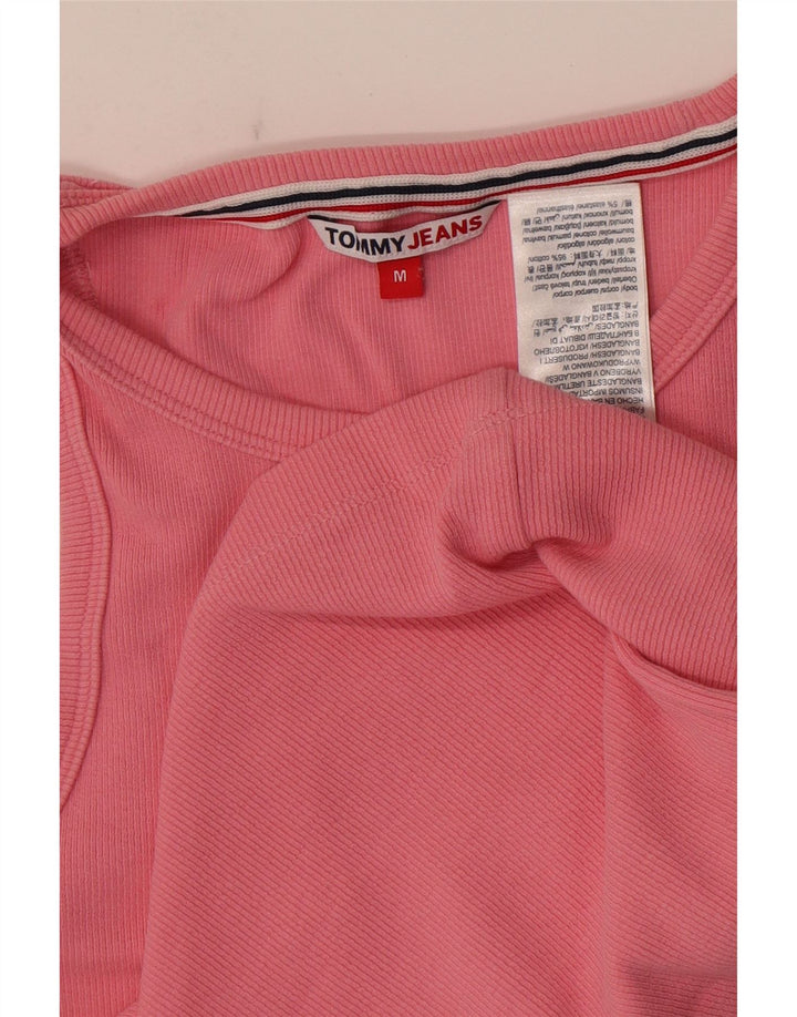 Top corto da donna Tommy Hilfiger UK 12 cotone rosa medio