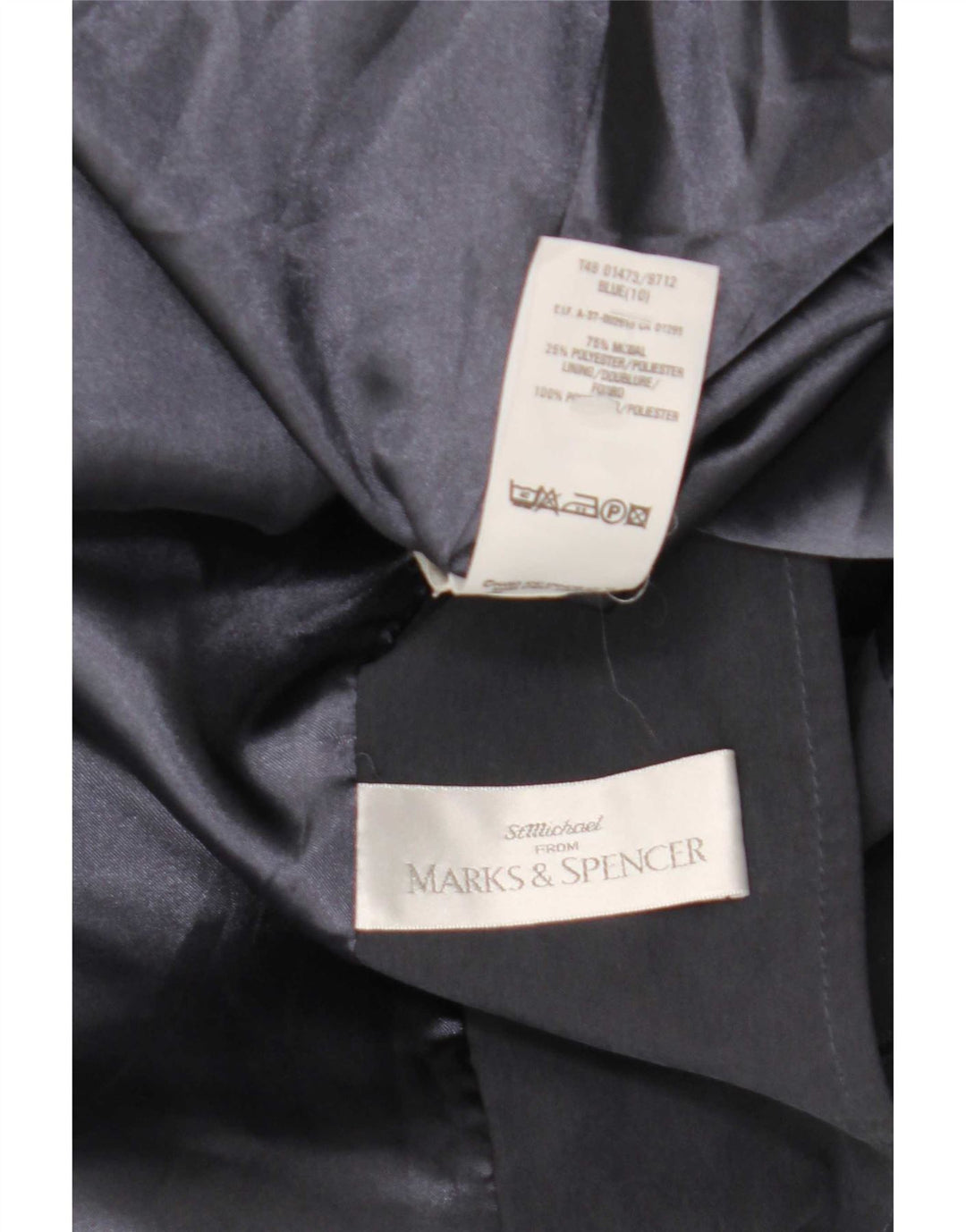 Trench oversize da donna Marks & Spencer UK 10 piccolo modal blu navy