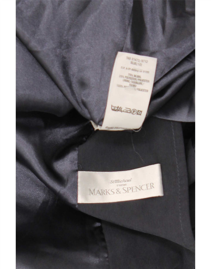 Trench oversize da donna Marks & Spencer UK 10 piccolo modal blu navy