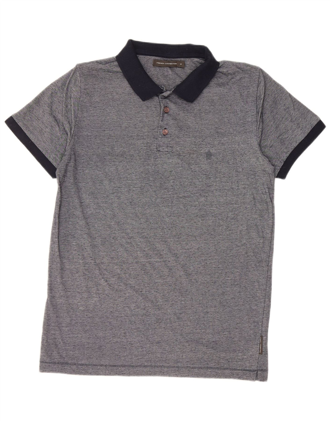 Polo da uomo FRENCH CONNECTION media cotone screziato blu navy