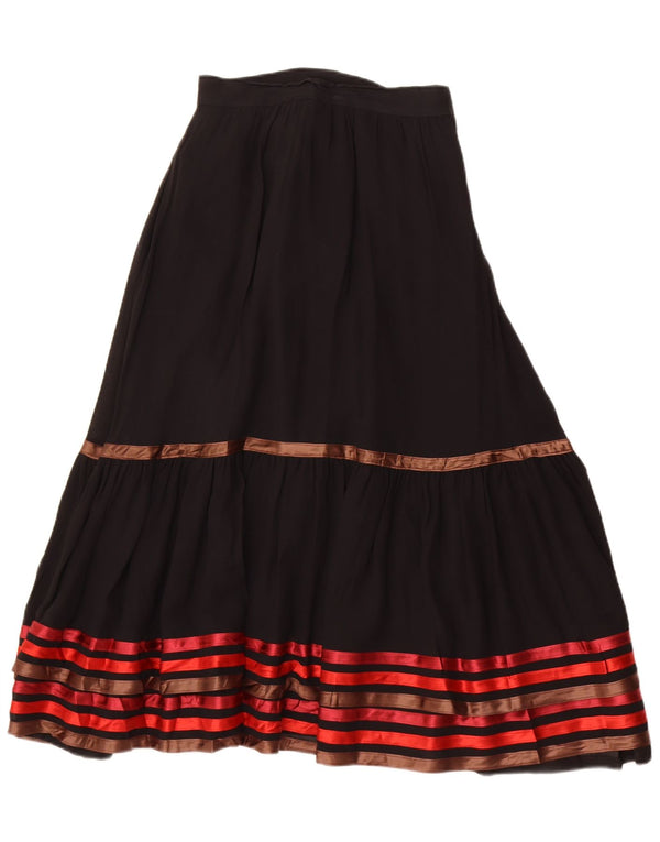 Gonna zingara vintage da donna W24 XS a righe nere