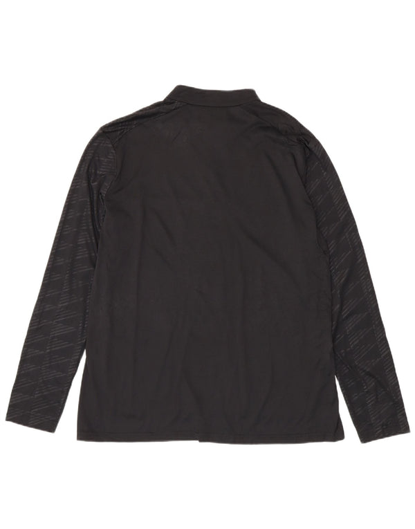 Top ADIDAS da donna Aeroready con zip e collo a maniche lunghe UK 20/22 XL Nero