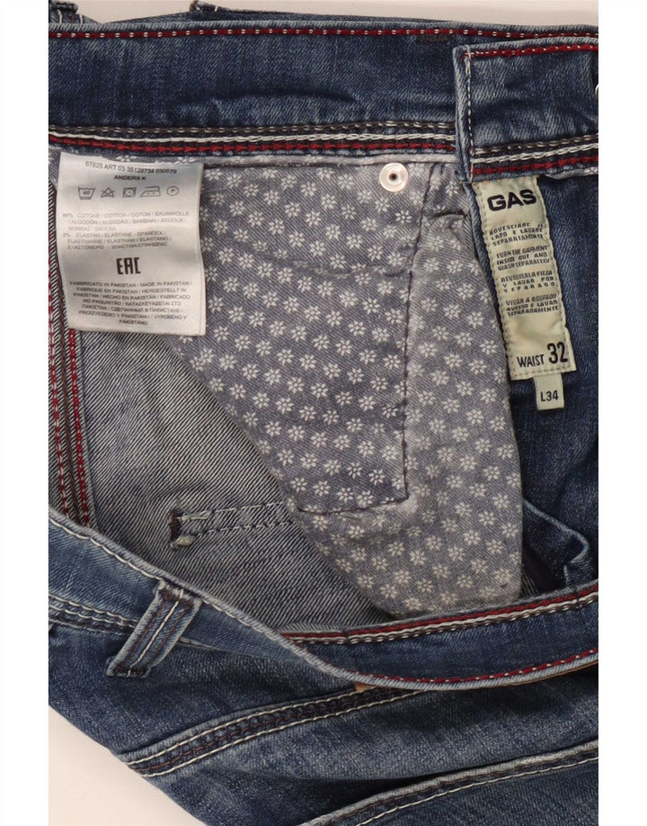 Jeans slim da uomo Gas W32 L34 cotone blu