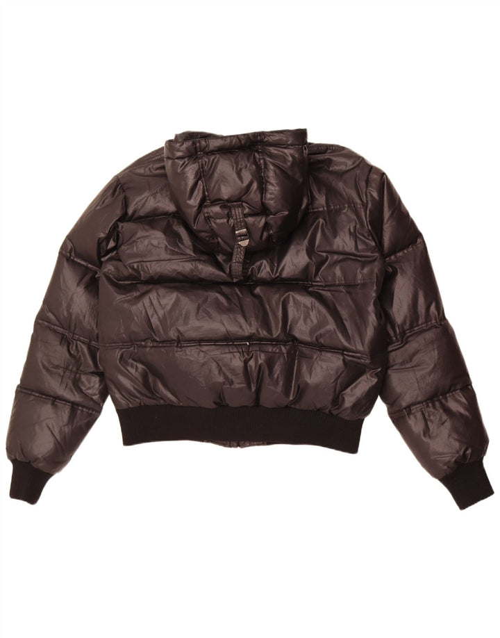 Bomb Boogie Giacca imbottita con cappuccio da uomo UK 40 Large Poliestere nero