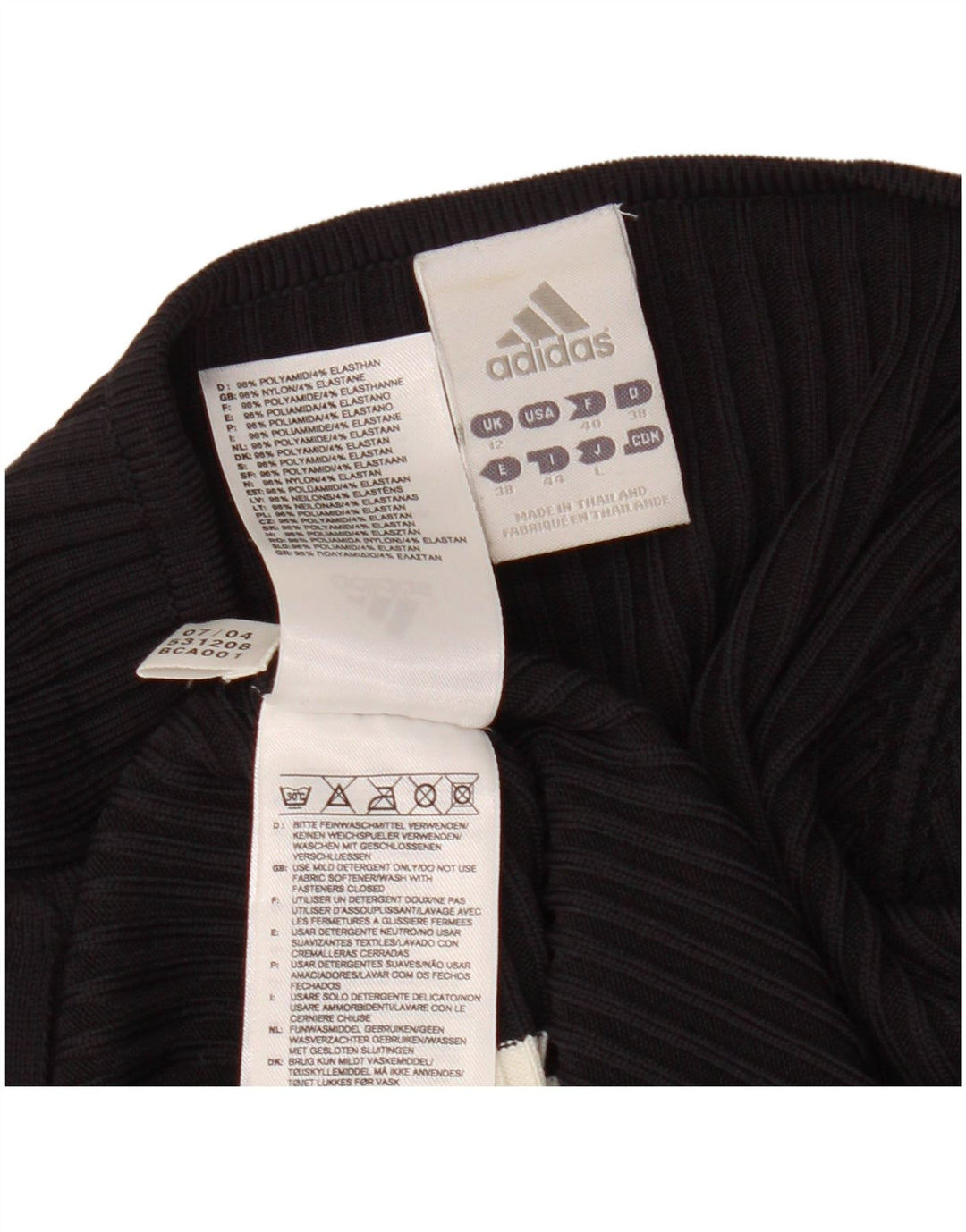 Maglione cardigan da donna ADIDAS UK 12 nylon nero medio