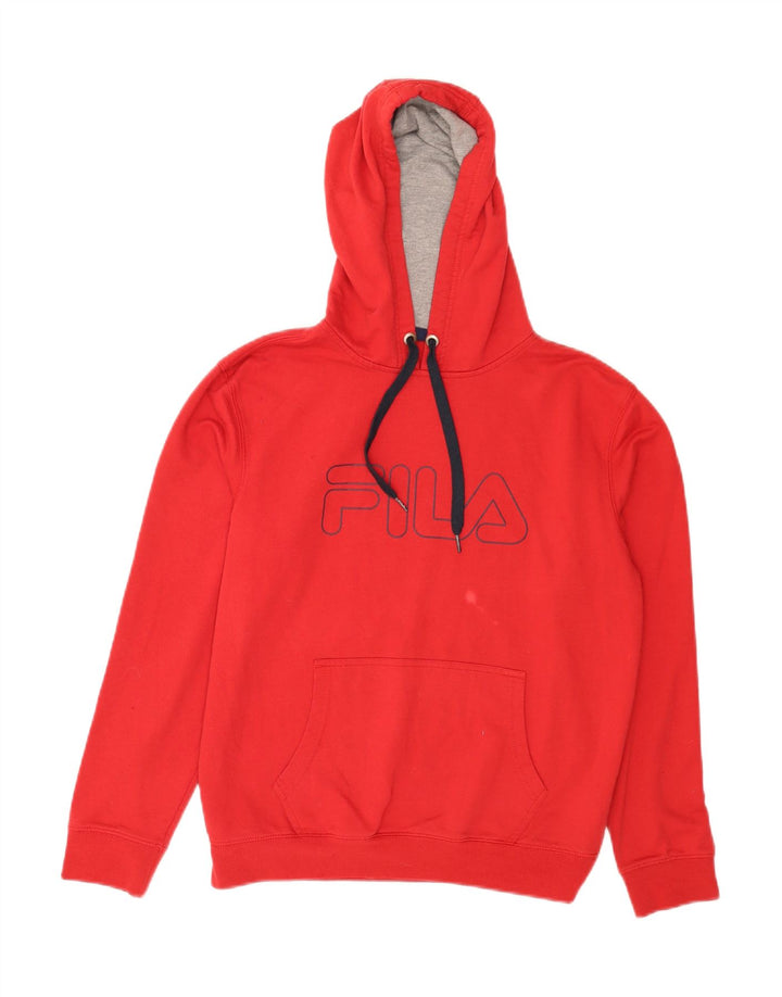 Felpa con cappuccio grafica da donna Fila UK 14 poliestere rosso medio