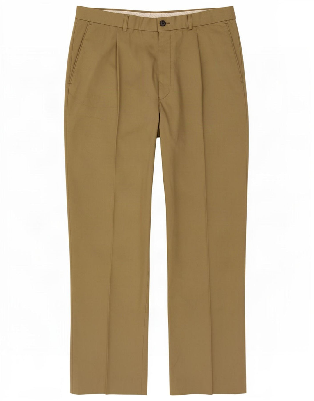 Pantaloni casual con pegging da uomo Marks & Spencer W34 L31 poliestere kaki