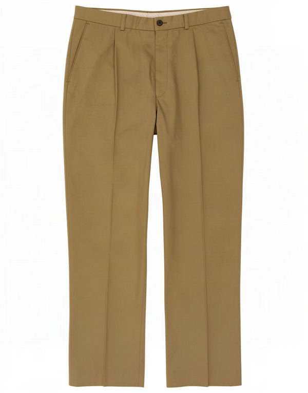 Pantaloni casual con pegging da uomo Marks & Spencer W34 L31 poliestere kaki