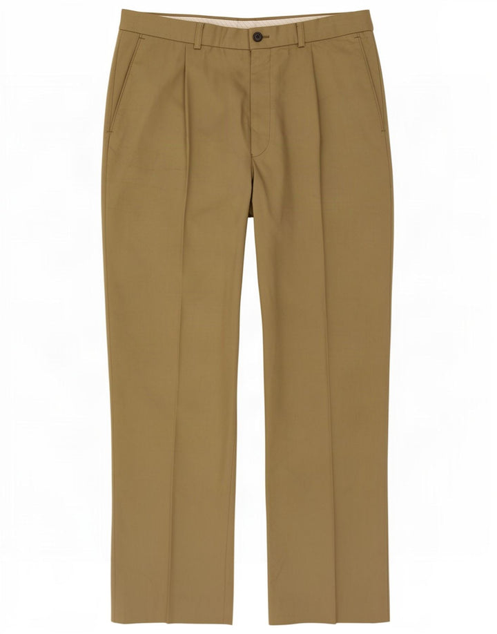 Pantaloni casual con pegging da uomo Marks & Spencer W34 L31 poliestere kaki