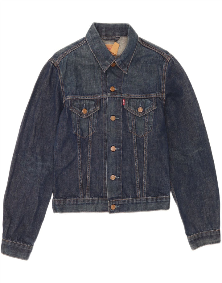 Giacca di jeans da donna Levi's UK 12 Cotone blu medio