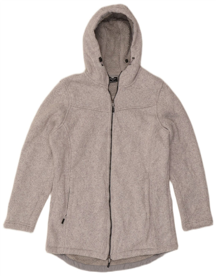 Maglione con cappuccio e zip da donna New Balance UK 14 Poliestere grigio medio