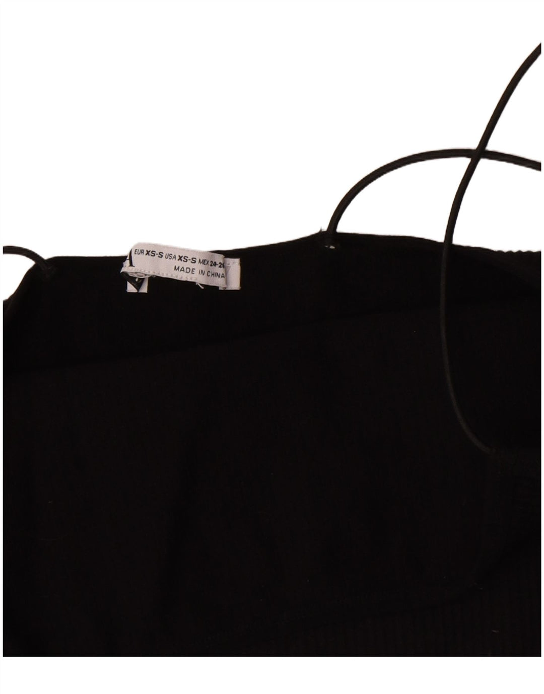Top corto da donna Zara UK 6 XS nero