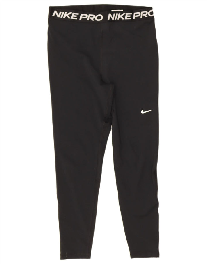 Leggings grafici da donna Nike UK 14 grande poliestere nero