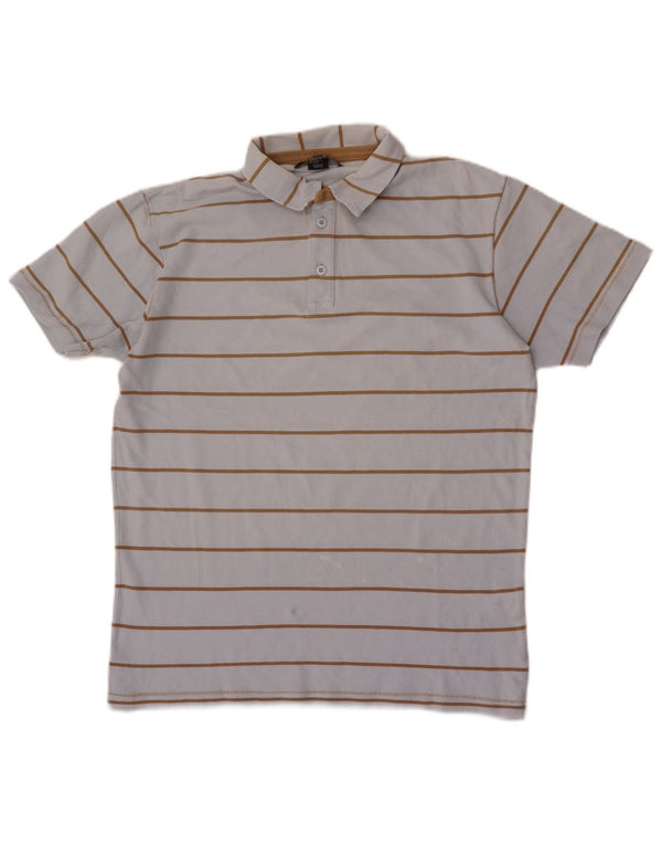 Polo da uomo Gant in cotone a righe grandi blu