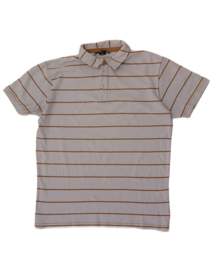 Polo da uomo Gant in cotone a righe grandi blu