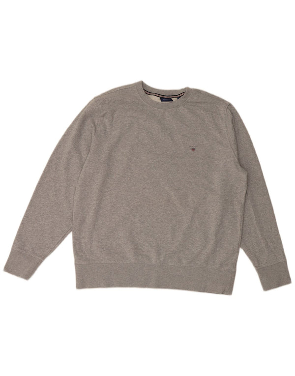 Felpa da uomo Gant Jumper XL in cotone grigio