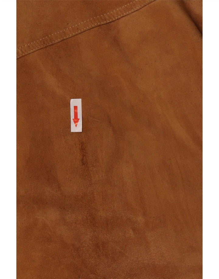 Giubbotto bomber in pelle scamosciata da uomo Christian Berg IT 56 3XL Pelle marrone