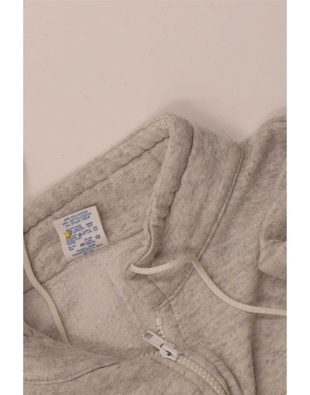 Felpa Jerzees da donna con collo con zip grafica, maglione EU 46 XL grigio screziato