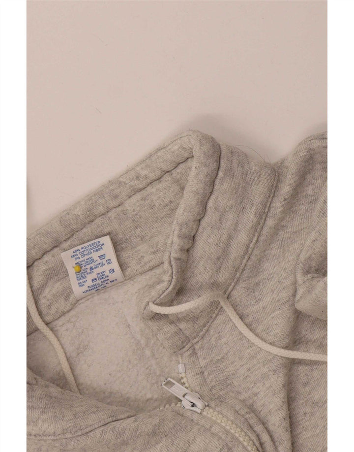 Felpa Jerzees da donna con collo con zip grafica, maglione EU 46 XL grigio screziato