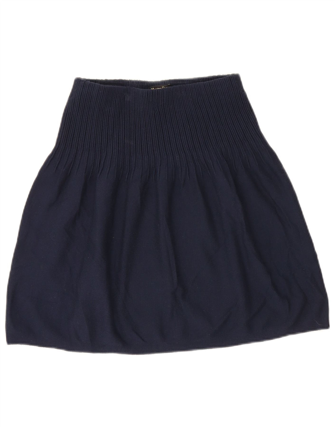 Gonna a trapezio da donna in maglia Massimo Dutti piccola W26 in viscosa blu navy