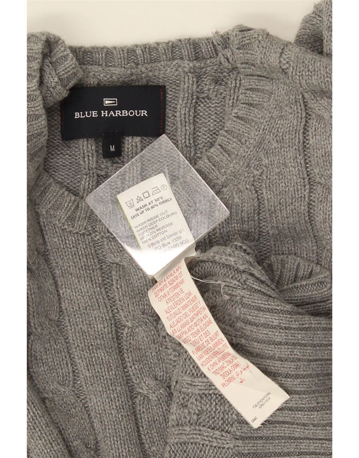 MARKS & SPENCER Maglione maglione girocollo da uomo blu Harbour Grigio medio