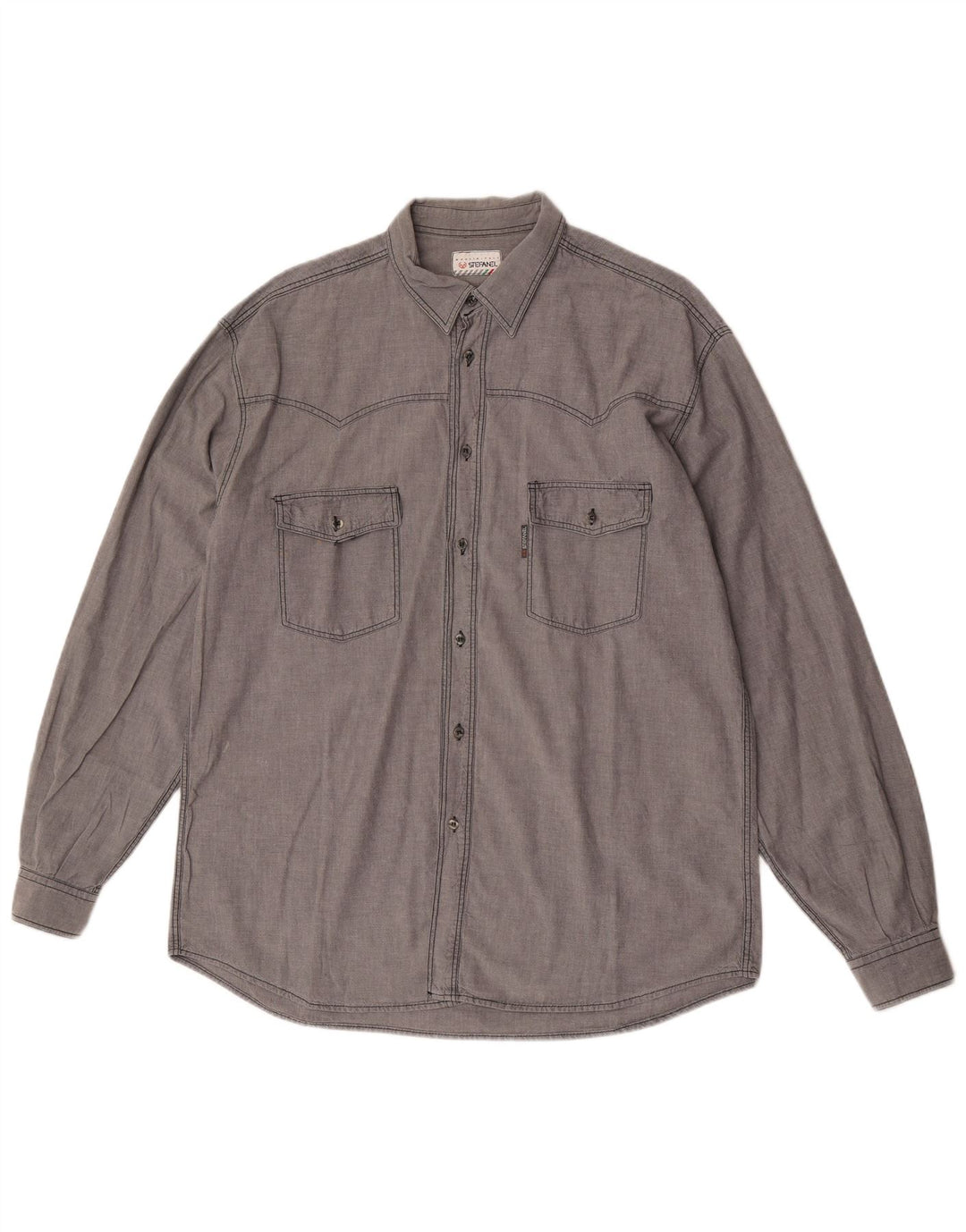 Camicia Uomo Stefanel Large Grigio Cotone