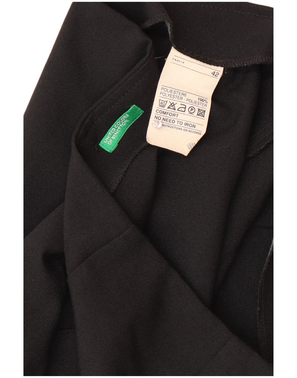 Minigonna Donna Benetton IT 42 Media W30 Poliestere Nero