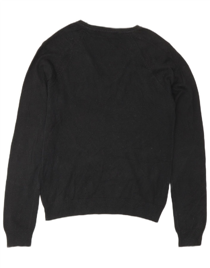 Maglione Zara da donna con scollo a V UK 14 grande nero