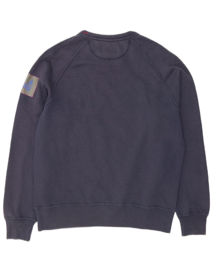 Felpa grafica da uomo Best Company, maglione medio, blu navy, in poliestere