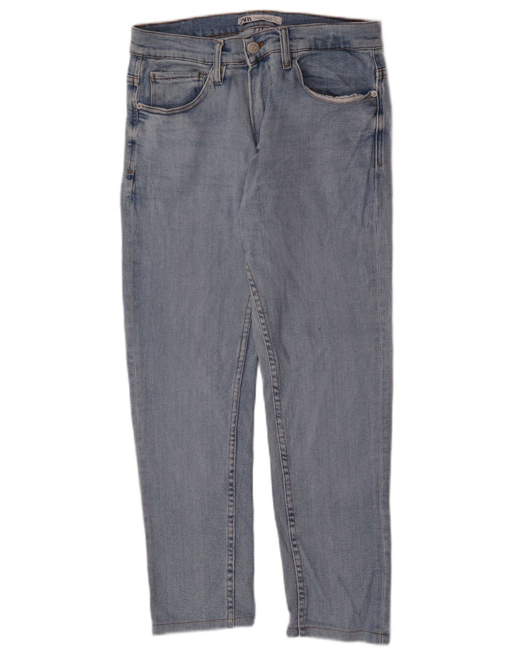 Jeans slim da uomo Zara EU 42 Large W32 L27 Cotone blu