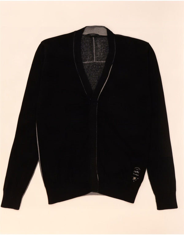 Maglione cardigan da uomo Guess in cotone nero medio