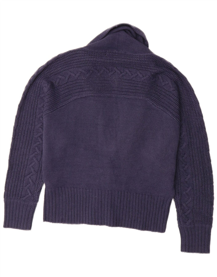 Maglione cardigan oversize da donna Zara UK 12 Acrilico blu navy medio