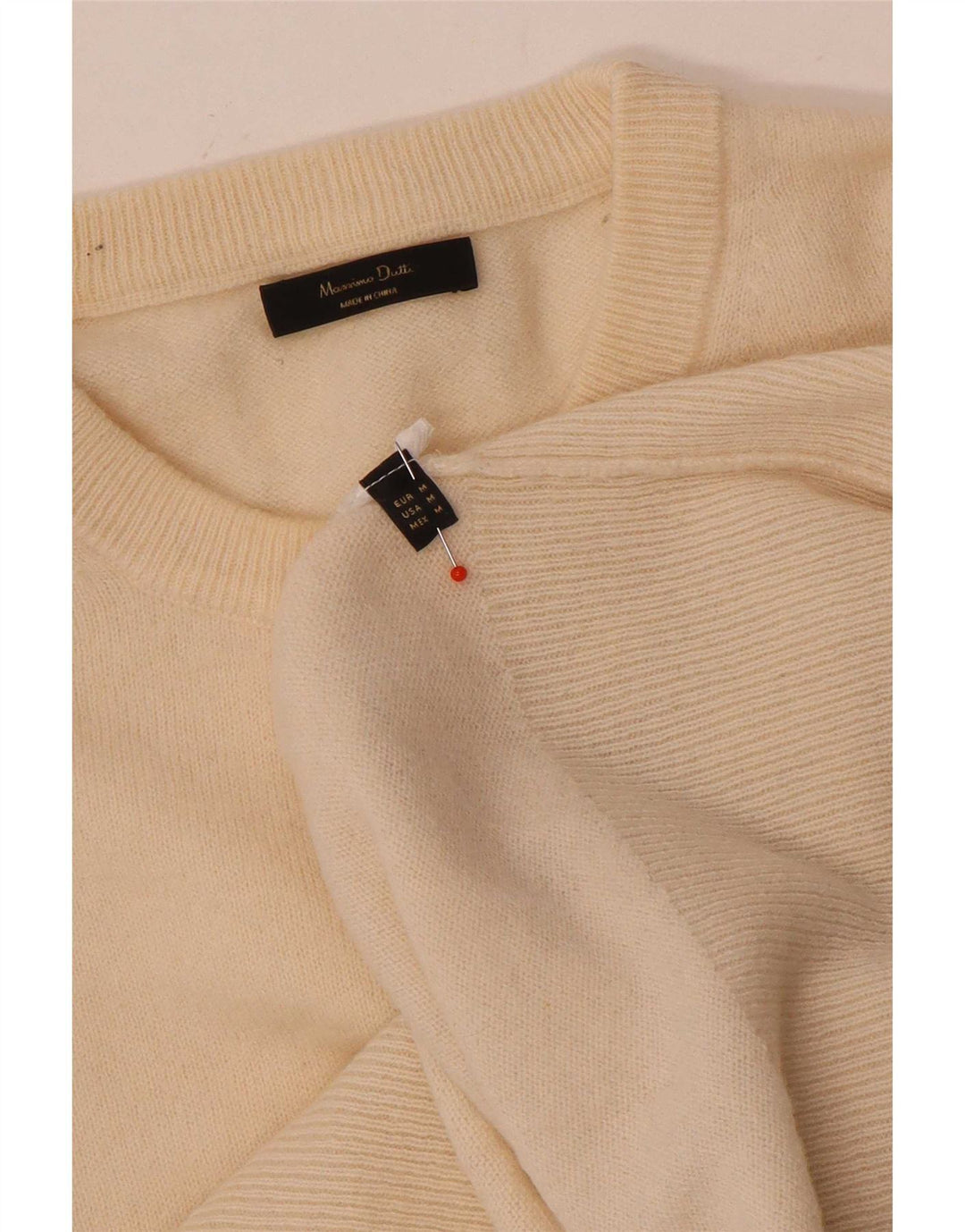Maglione maglione girocollo da donna Massimo Dutti UK 14 Beige medio