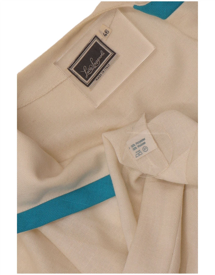 Top Cardigan Donna Luisa Spagnoli IT 46 Large Poliestere Colourblock Bianco