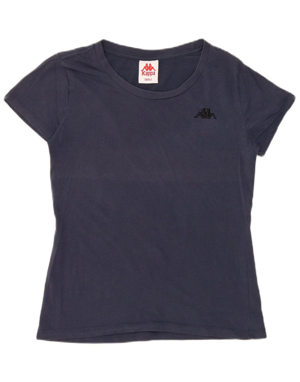T-shirt Kappa da donna Top UK 10 Small blu navy in cotone