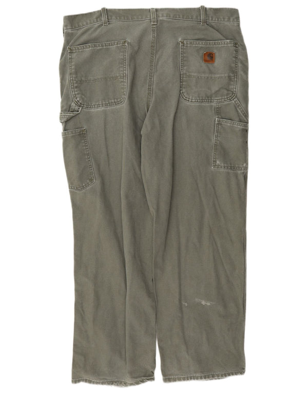 Pantaloni cargo larghi da uomo Carhartt W38 L30 in cotone grigio