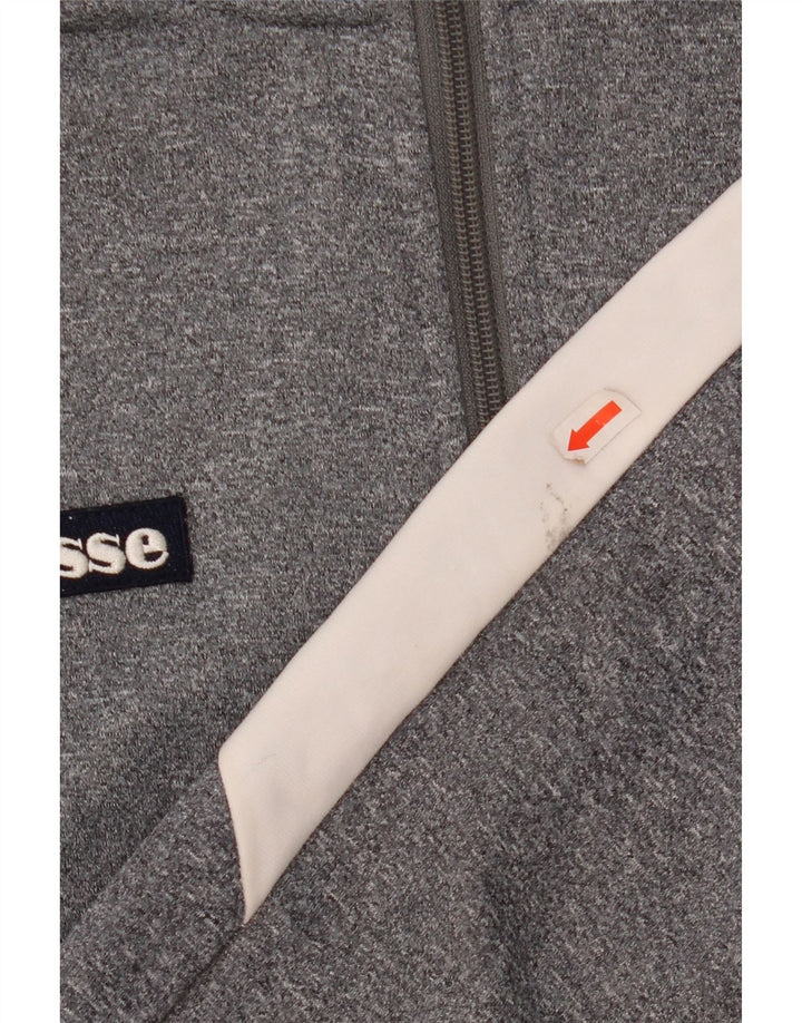 ELLESSE Womens Crop Tracksuit Top Jacket UK 10 Small Grey Colourblock